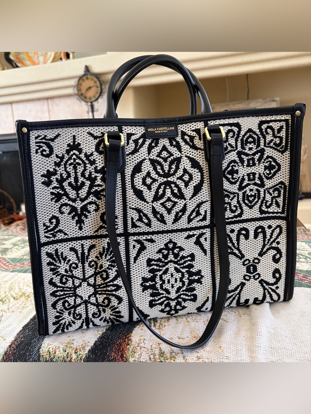 NWT viola Castellani Crochet Tote Bag Crossbody Bag - Picture 4 of 13